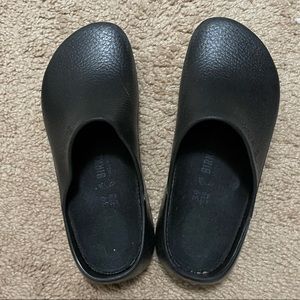 Black super birki Birkenstock work clogs